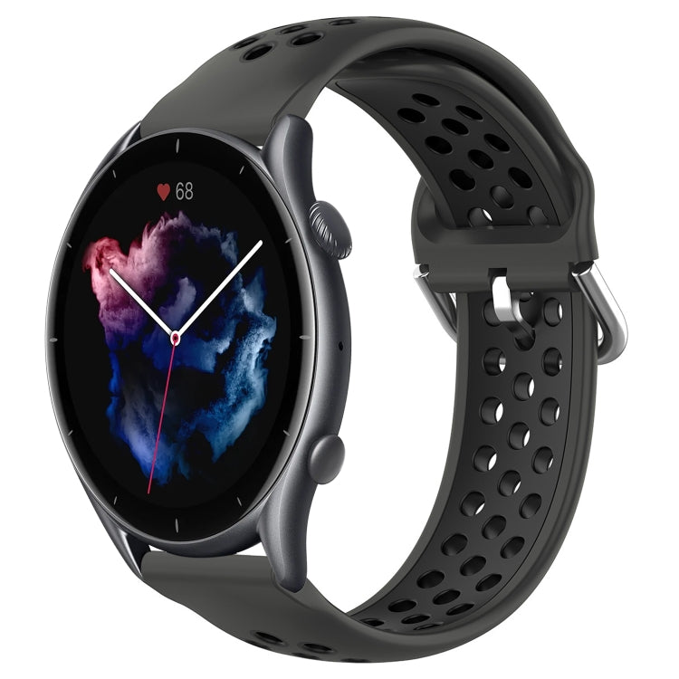 22mm Perforated Breathable Sports Silicone Watch Band, For Amazfit 3