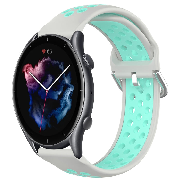 22mm Perforated Breathable Sports Silicone Watch Band, For Amazfit 3