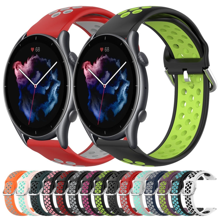 22mm Perforated Breathable Sports Silicone Watch Band, For Amazfit 3