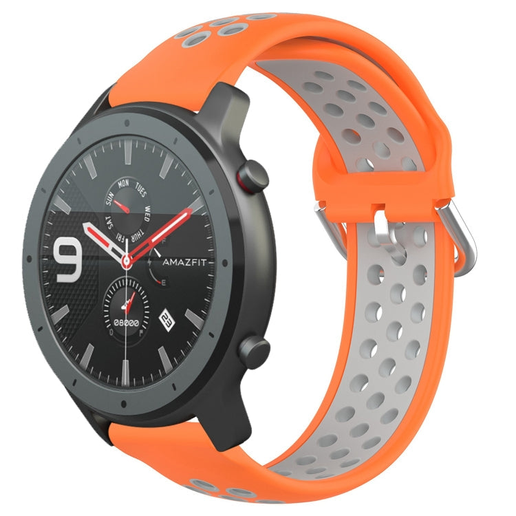 22mm Perforated Breathable Sports Silicone Watch Band, For Amazfit GTR 47mm