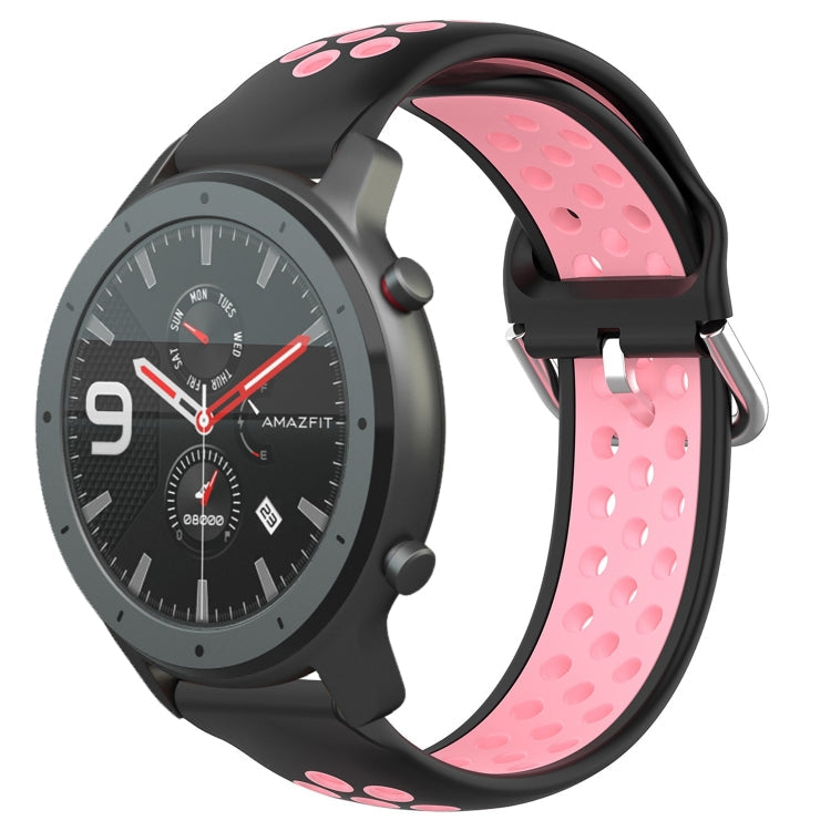 22mm Perforated Breathable Sports Silicone Watch Band, For Amazfit GTR 47mm