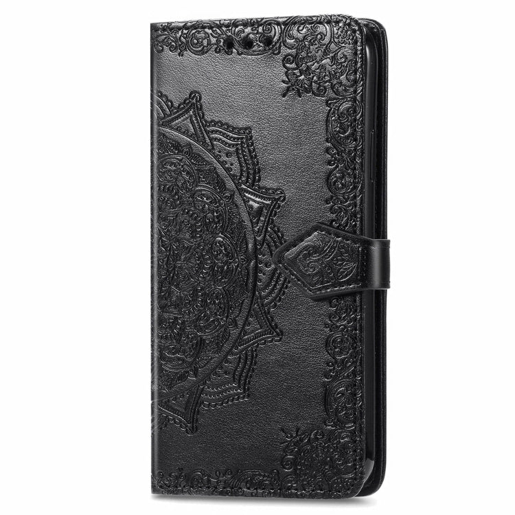 For Honor 100 Mandala Flower Embossed Leather Phone Case(Black)