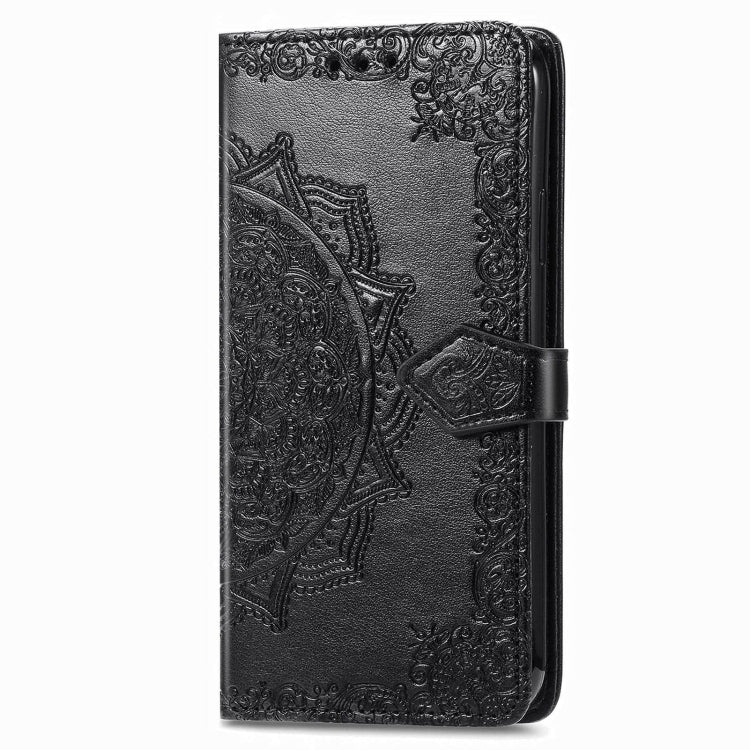 For Honor 100 Pro Mandala Flower Embossed Leather Phone Case(Black)