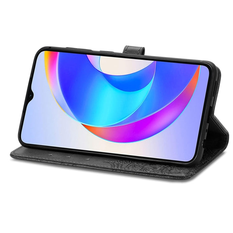 For Honor X5 Plus Mandala Flower Embossed Leather Phone Case(Black)