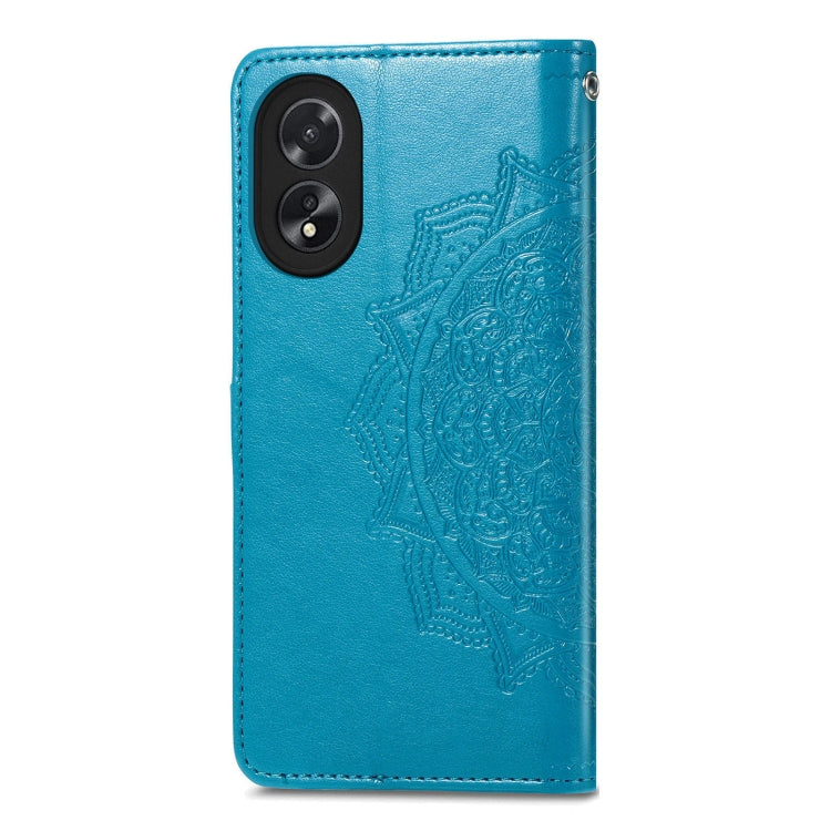 For Honor X5 Plus Mandala Flower Embossed Leather Phone Case(Blue)