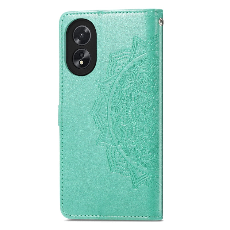 For Honor X5 Plus Mandala Flower Embossed Leather Phone Case(Green)