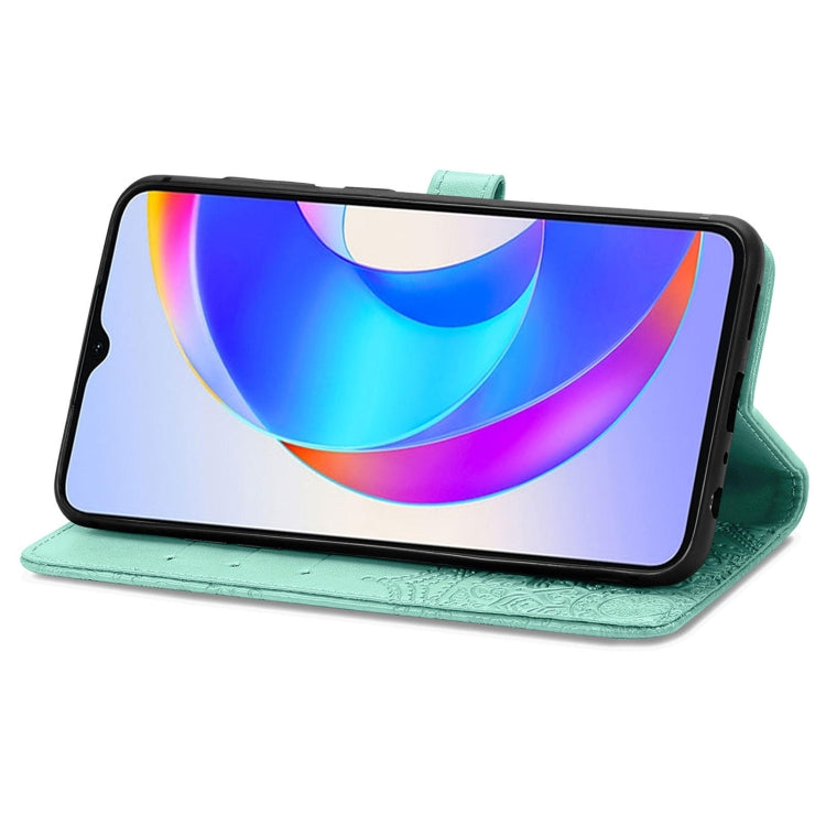 For Honor X5 Plus Mandala Flower Embossed Leather Phone Case(Green)