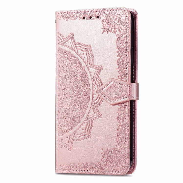 For Honor X50i+ Mandala Flower Embossed Leather Phone Case(Rose Gold)