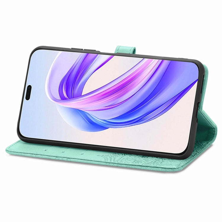 For Honor X50i+ Mandala Flower Embossed Leather Phone Case(Green)