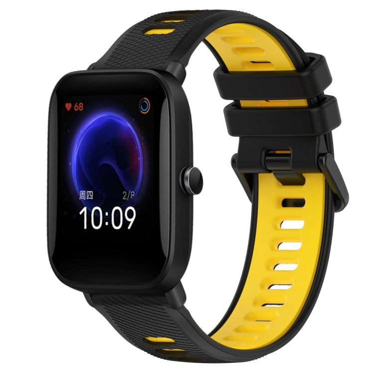 20mm Sports Two-Color Silicone Watch Band, For Amazfit Pop, For Amazfit GTS 4 Mini