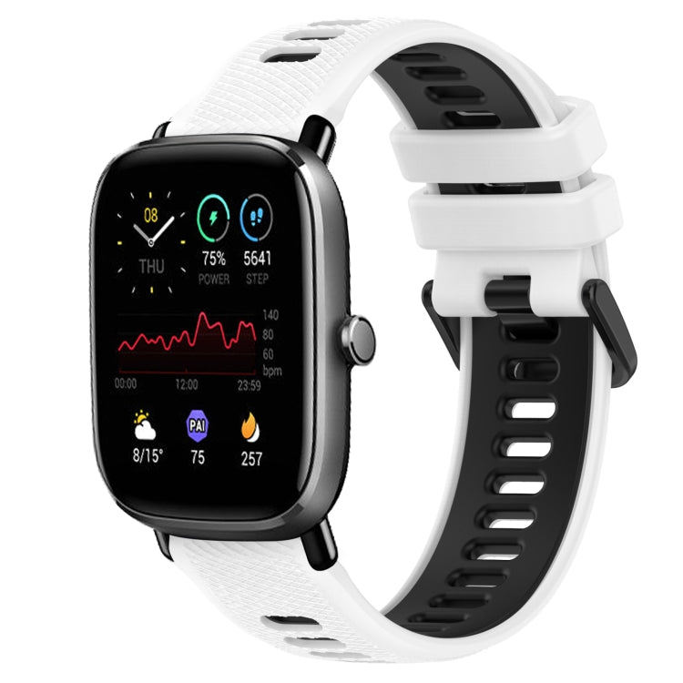 20mm Sports Two-Color Silicone Watch Band, For Amazfit Pop, For Amazfit GTS 4 Mini