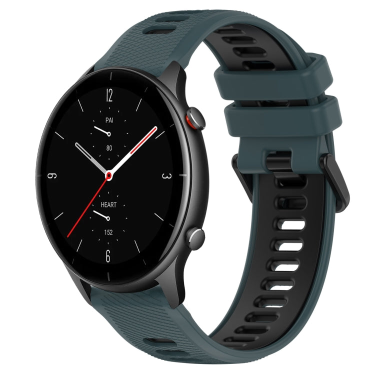 22MM Sports Two-Color Silicone Watch Band, For Amazfit GTR 2e, For Amazfit GTR 2