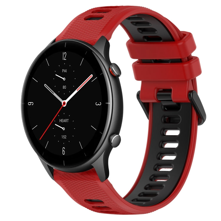 22MM Sports Two-Color Silicone Watch Band, For Amazfit GTR 2e, For Amazfit GTR 2