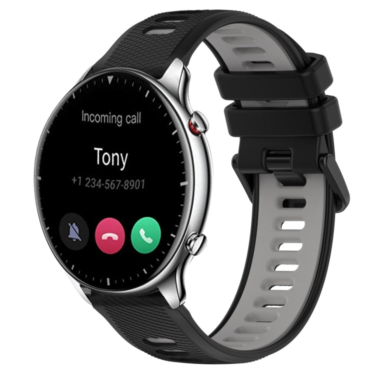 22MM Sports Two-Color Silicone Watch Band, For Amazfit GTR 2e, For Amazfit GTR 2