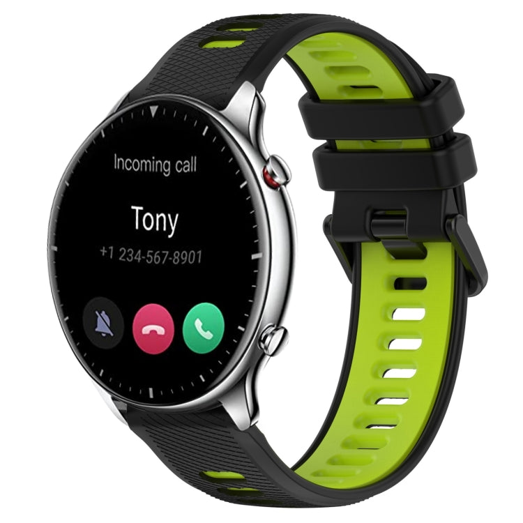 22MM Sports Two-Color Silicone Watch Band, For Amazfit GTR 2e, For Amazfit GTR 2