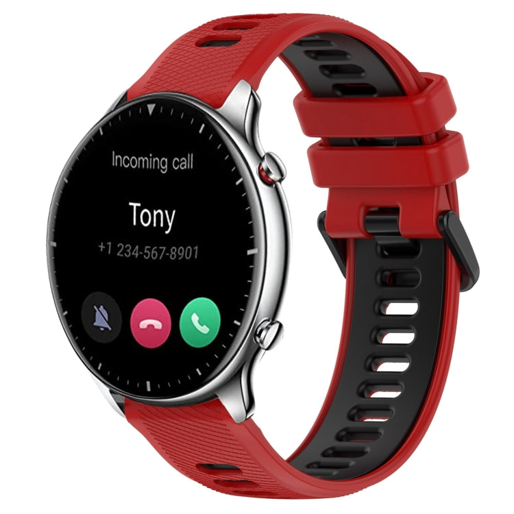 22MM Sports Two-Color Silicone Watch Band, For Amazfit GTR 2e, For Amazfit GTR 2