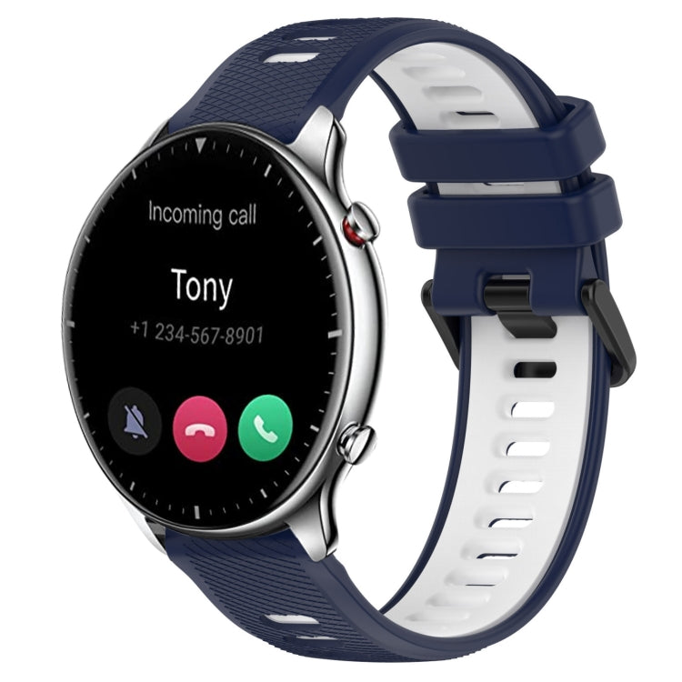 22MM Sports Two-Color Silicone Watch Band, For Amazfit GTR 2e, For Amazfit GTR 2