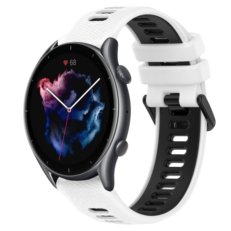 22MM Sports Two-Color Silicone Watch Band, For Amazfit 3, For Amazfit GTR 47mm
