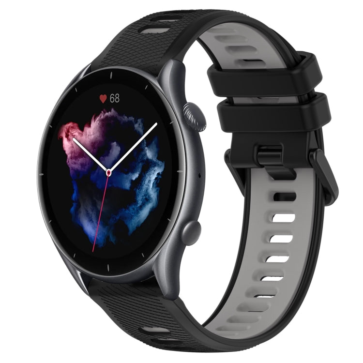 22MM Sports Two-Color Silicone Watch Band, For Amazfit 3, For Amazfit GTR 47mm