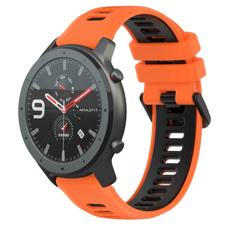22MM Sports Two-Color Silicone Watch Band, For Amazfit 3, For Amazfit GTR 47mm