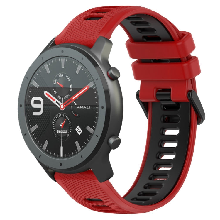22MM Sports Two-Color Silicone Watch Band, For Amazfit 3, For Amazfit GTR 47mm