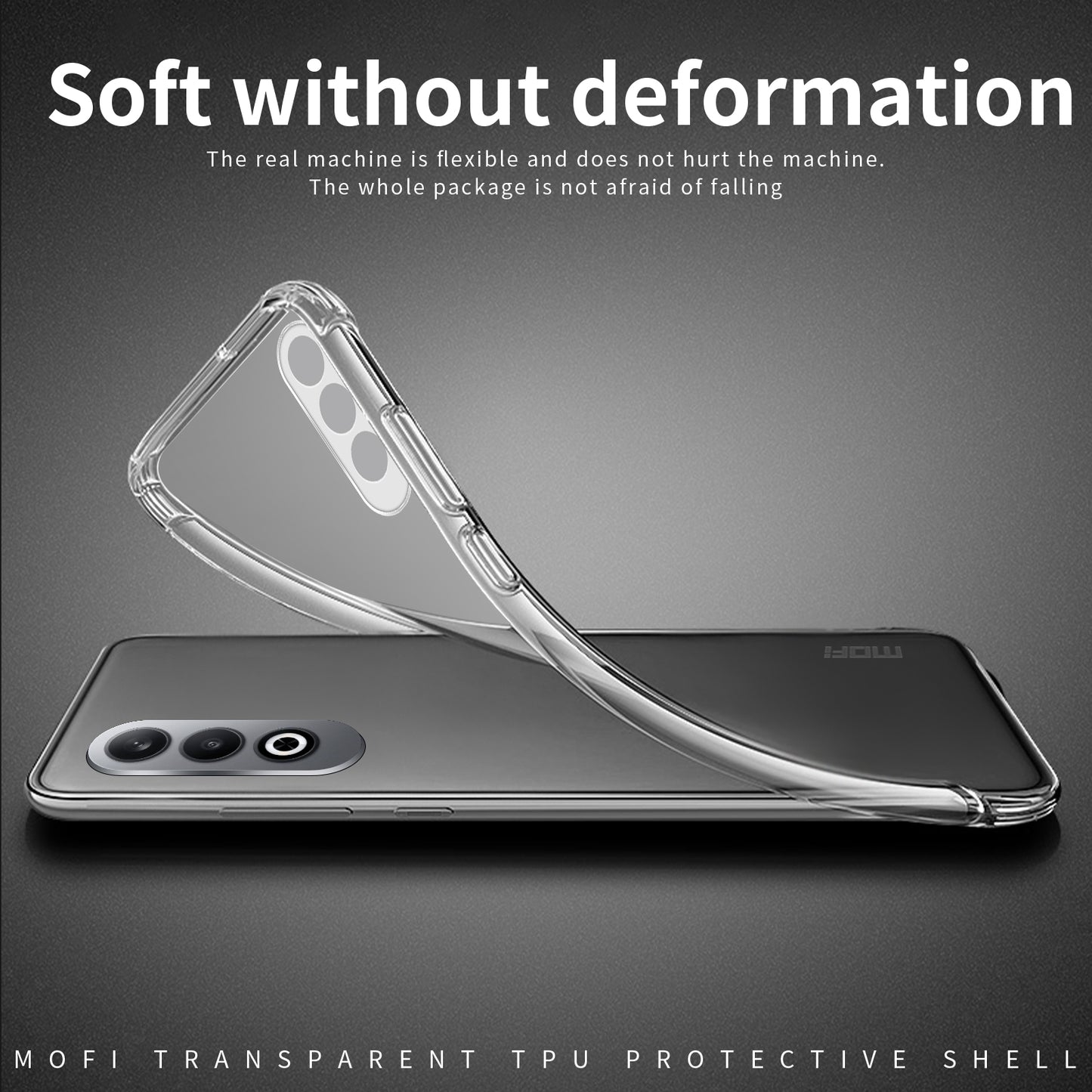 For OPPO K12 / OnePlus Ace 4 MOFI Ming Series Transparent Ultra-thin TPU Phone Case(Transparent)