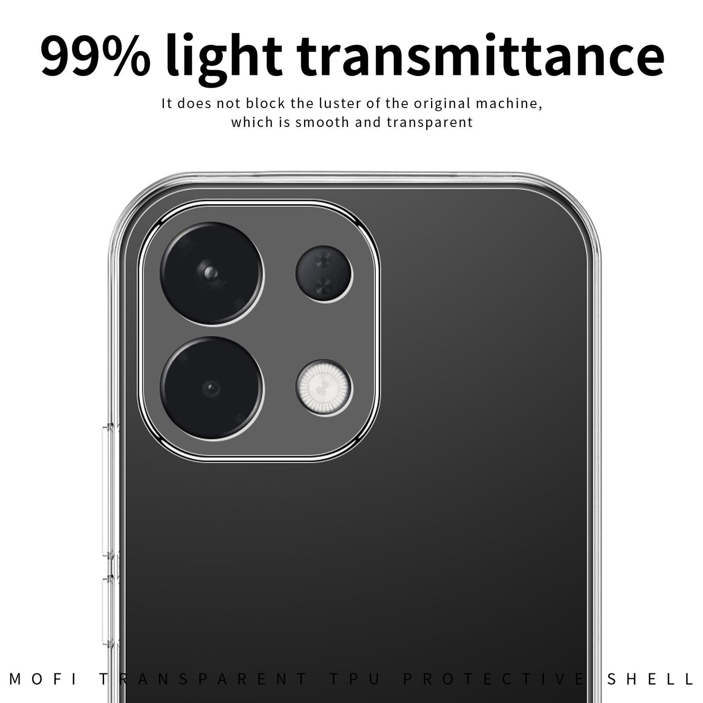 For OPPO K12s / K13 India MOFI Ming Series Transparent Ultra-thin TPU Phone Case(Transparent)