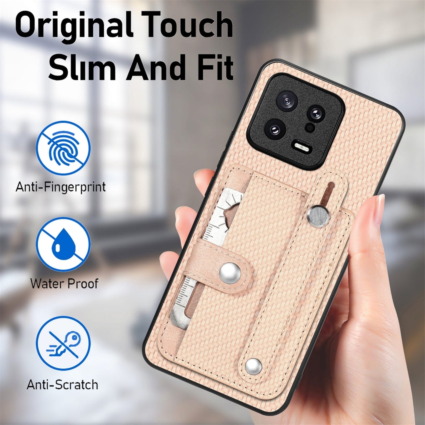 For Xiaomi 15 Pro Wristband Kickstand Card Wallet Back Phone Case with Tool Knife(Black)