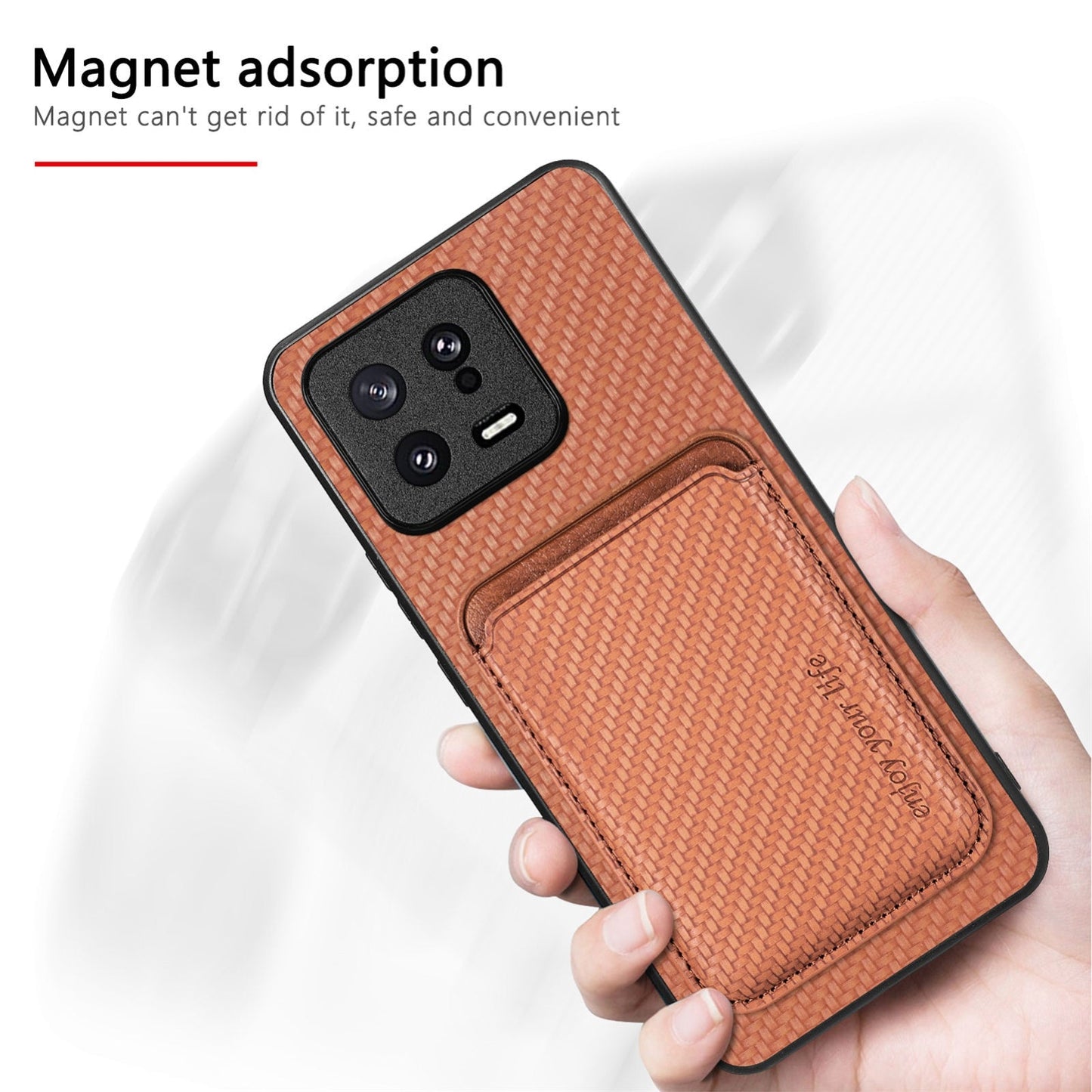 For Xiaomi 15 Pro Carbon Fiber Leather Card Magnetic Phone Case(Black)