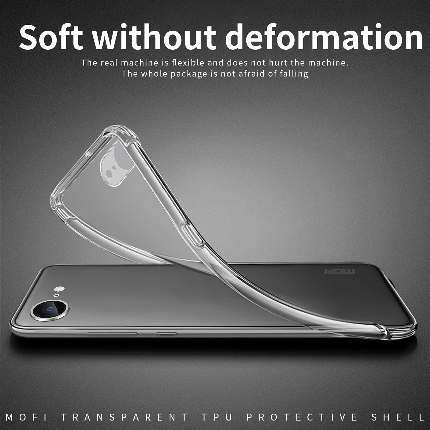 For iPhone 16e MOFI Ming Series Ultra-thin TPU Phone Case(Transparent)