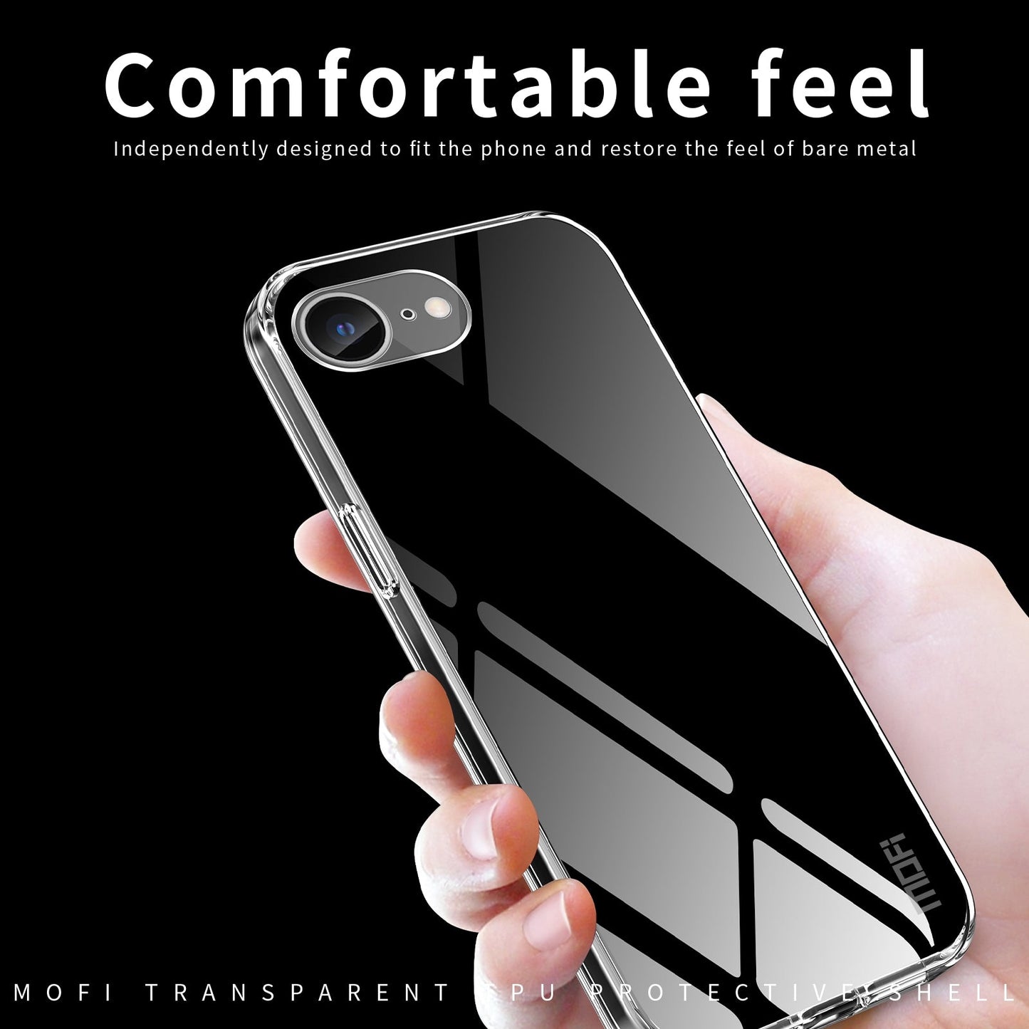 For iPhone 16e MOFI Ming Series Ultra-thin TPU Phone Case(Transparent)
