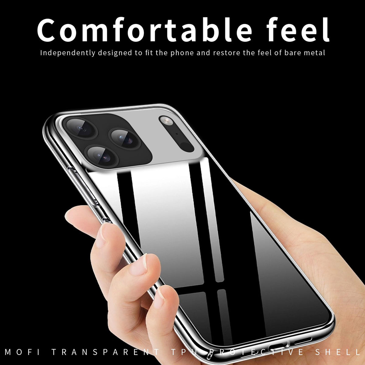 Compatible with iPhone 18 Pro Max MOFI Ming Series Ultra-thin TPU Phone Case - Transparent