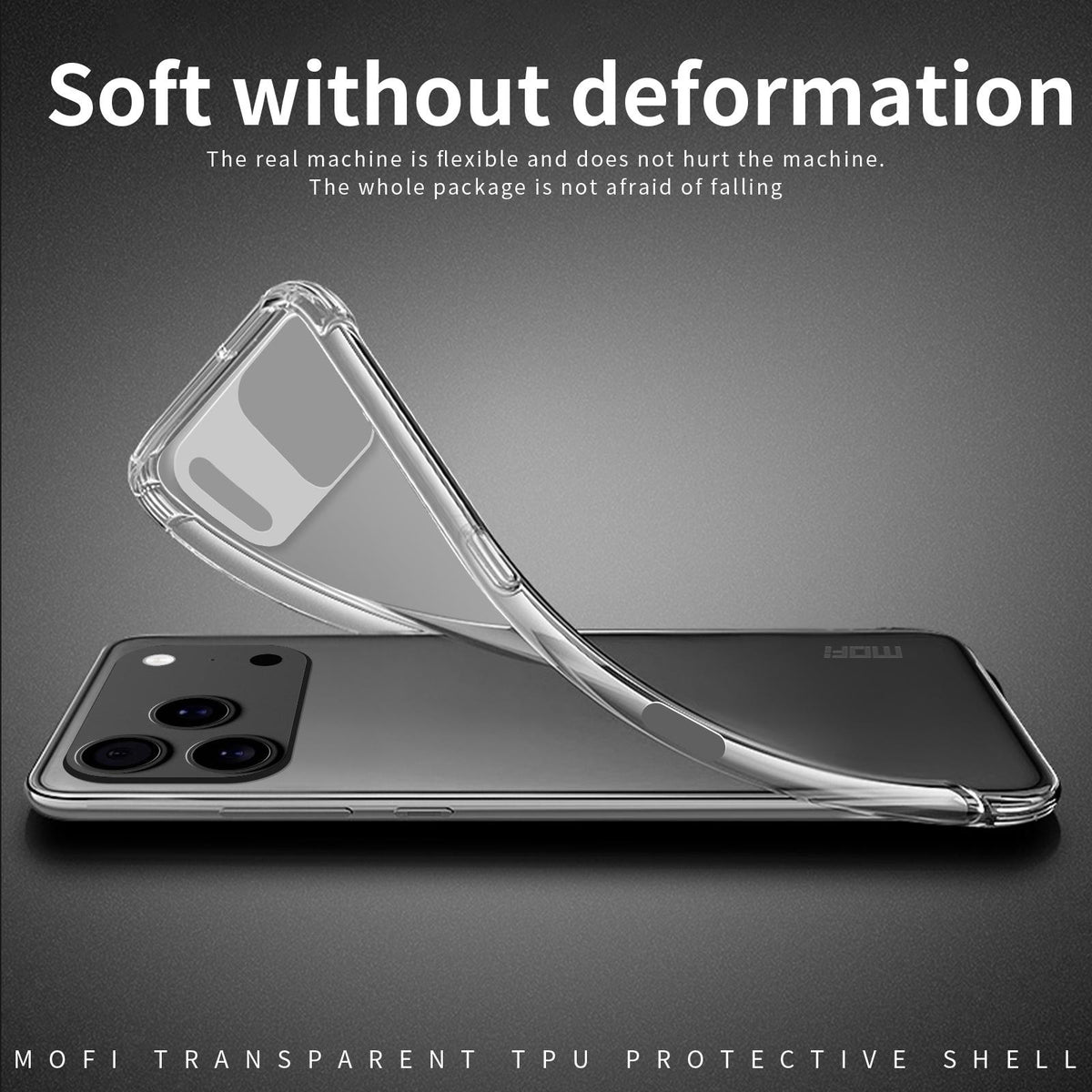 Compatible with iPhone 18 Pro Max MOFI Ming Series Ultra-thin TPU Phone Case - Transparent