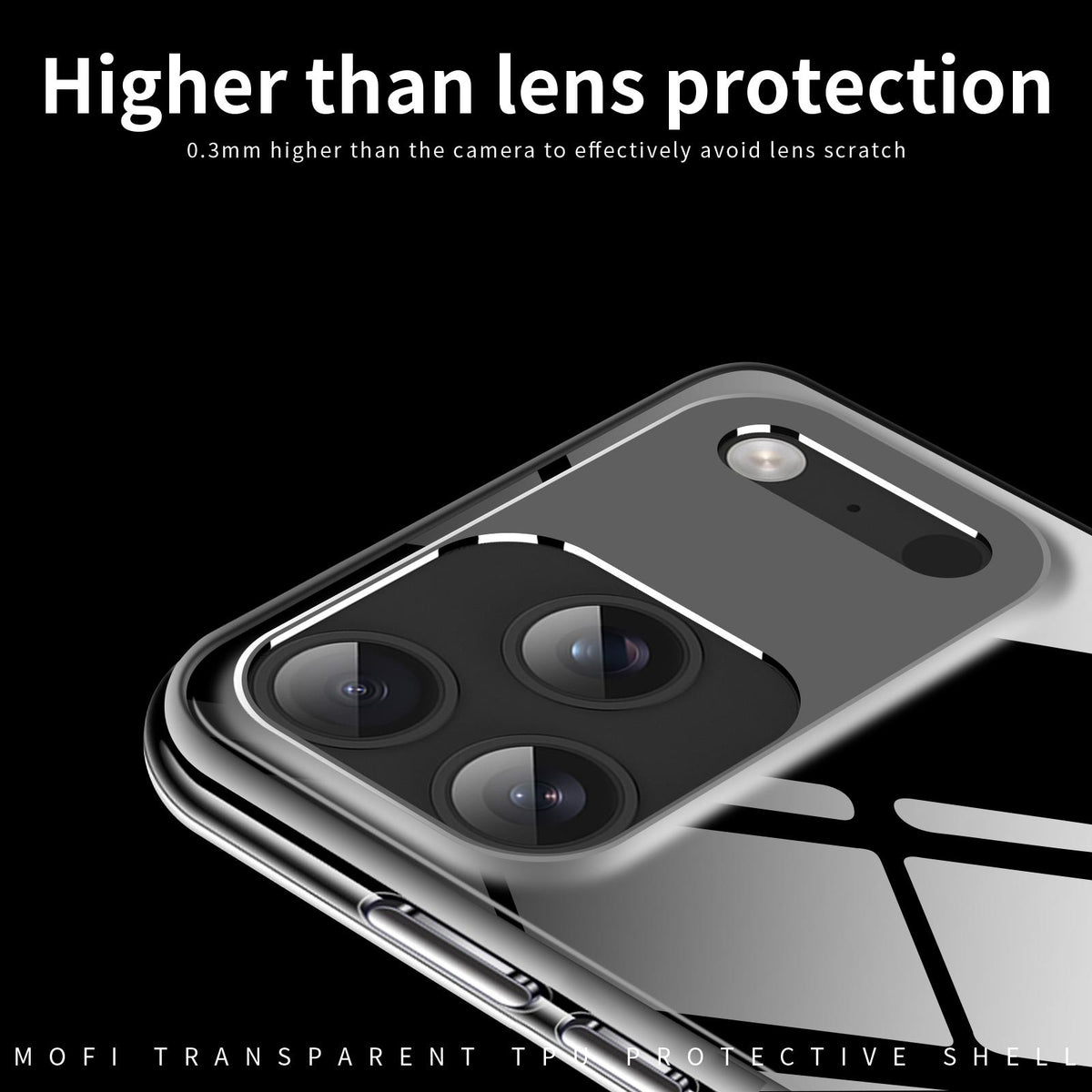 Compatible with iPhone 18 Pro Max MOFI Ming Series Ultra-thin TPU Phone Case - Transparent