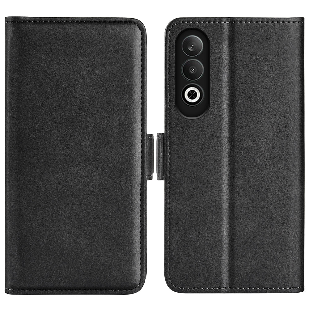 For OPPO K12 Dual-side Magnetic Buckle Horizontal Flip Leather Phone Case(Black)