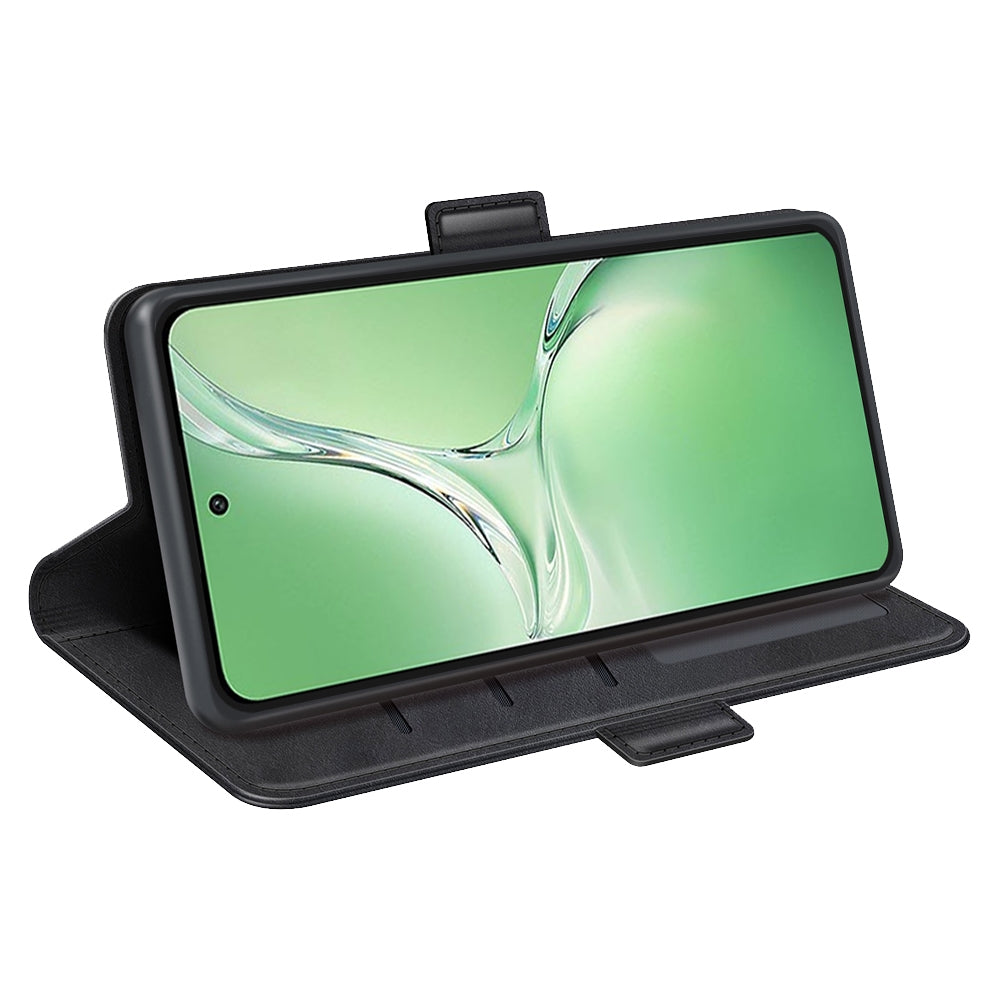 For OPPO K12 Dual-side Magnetic Buckle Horizontal Flip Leather Phone Case(Black)