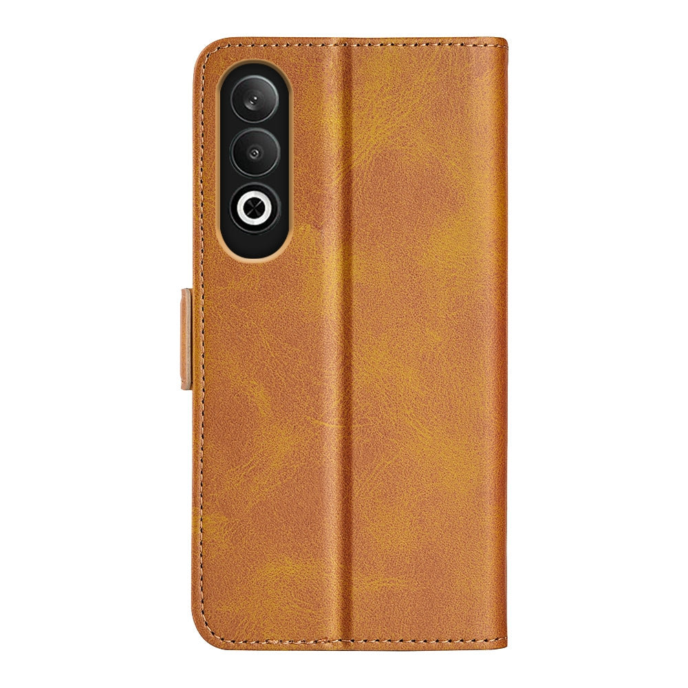 For OPPO K12 Dual-side Magnetic Buckle Horizontal Flip Leather Phone Case(Yellow)