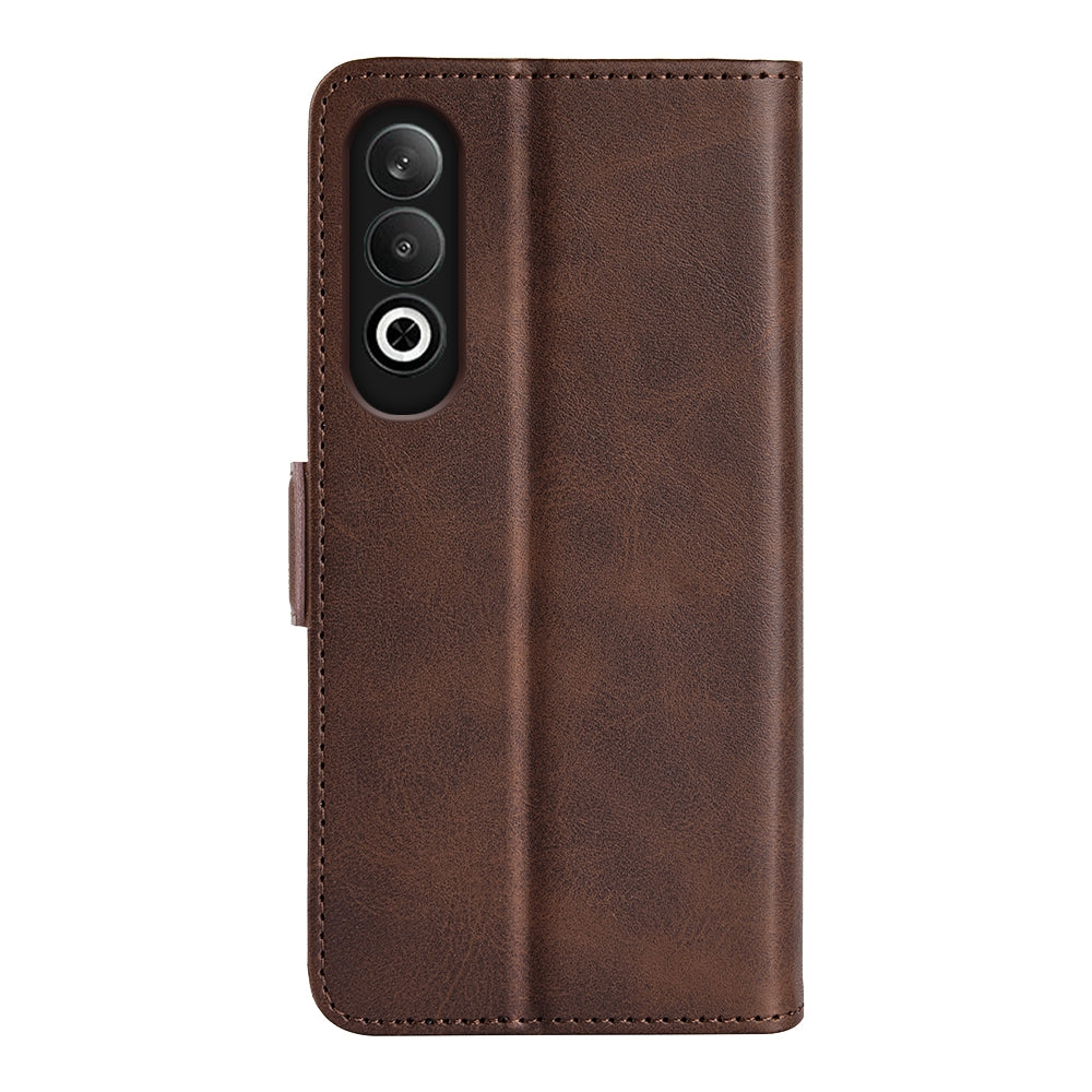 For OPPO K12 Dual-side Magnetic Buckle Horizontal Flip Leather Phone Case(Brown)
