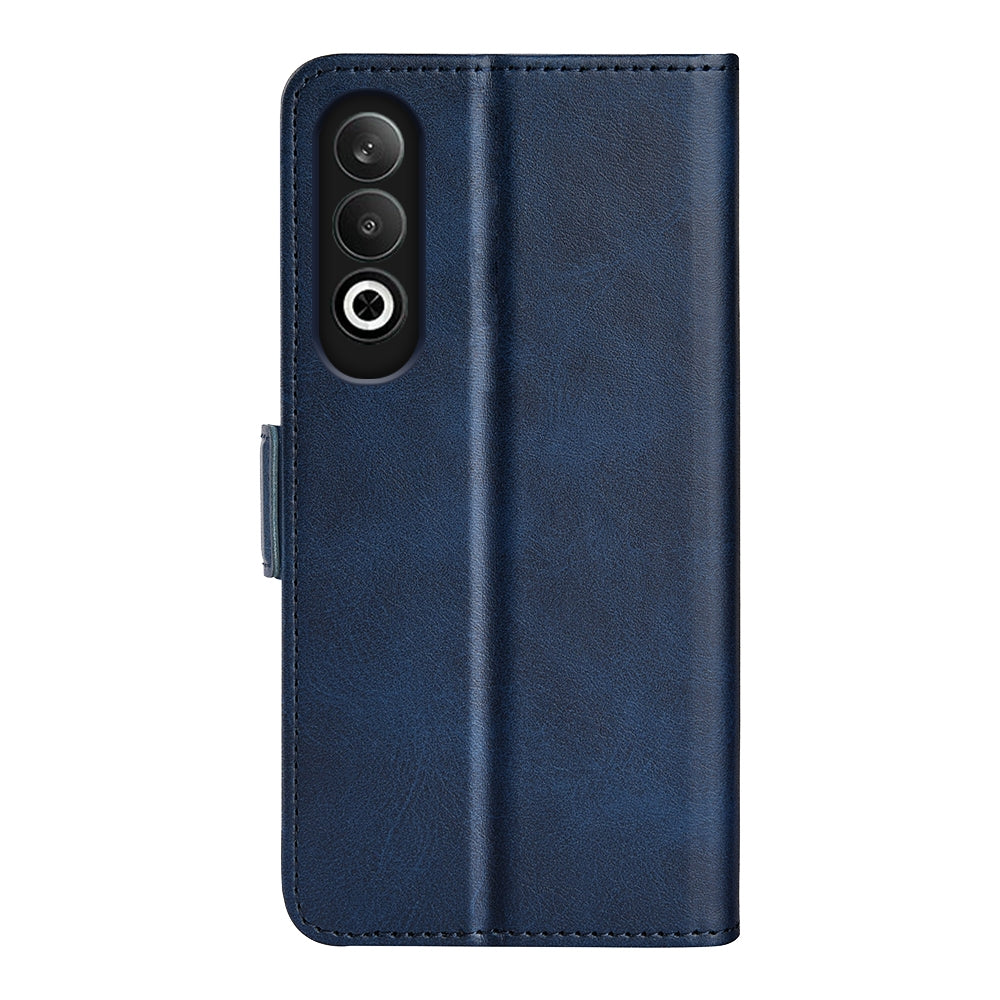 For OPPO K12 Dual-side Magnetic Buckle Horizontal Flip Leather Phone Case(Dark Blue)
