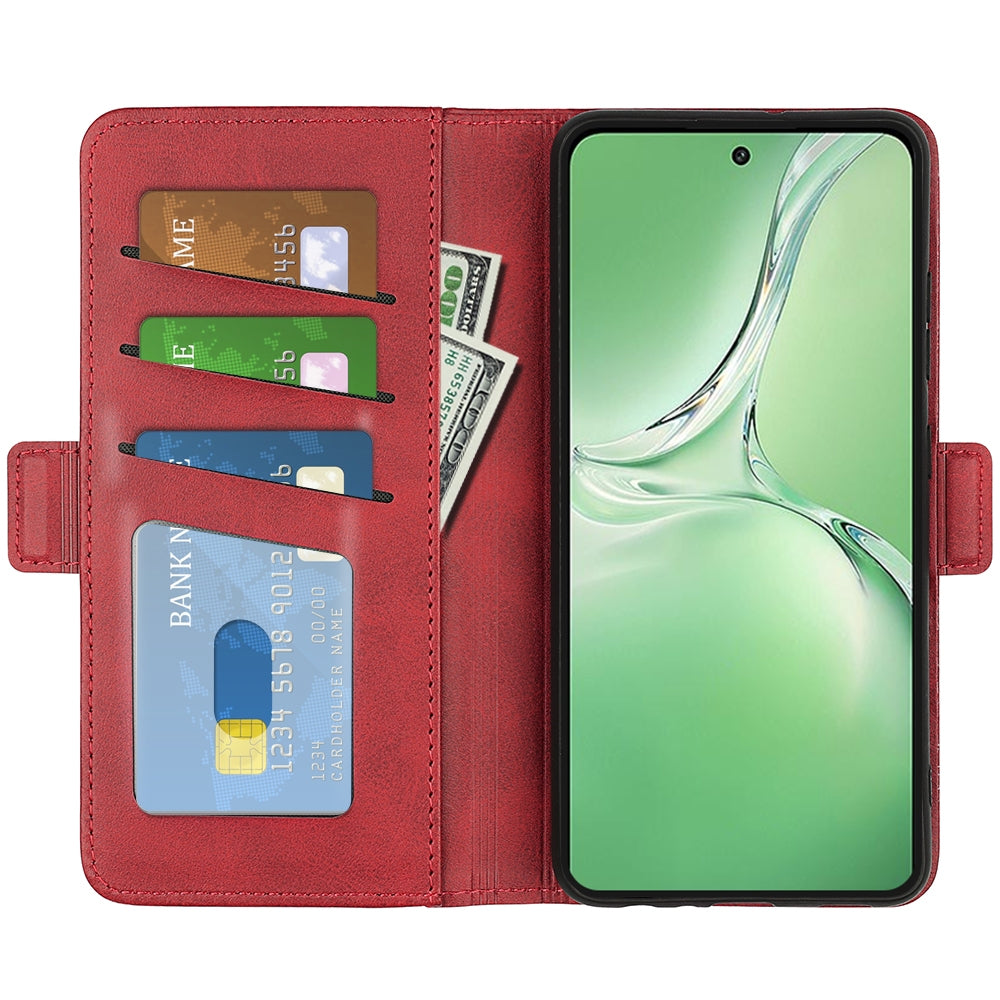 For OPPO K12 Dual-side Magnetic Buckle Horizontal Flip Leather Phone Case(Red)