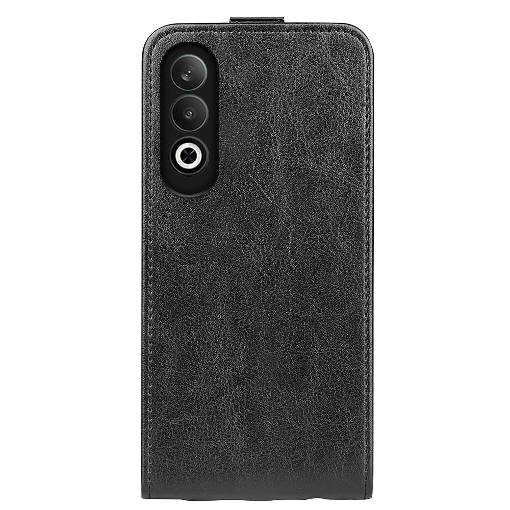 For OPPO K12 R64 Texture Single Vertical Flip Leather Phone Case(Black)
