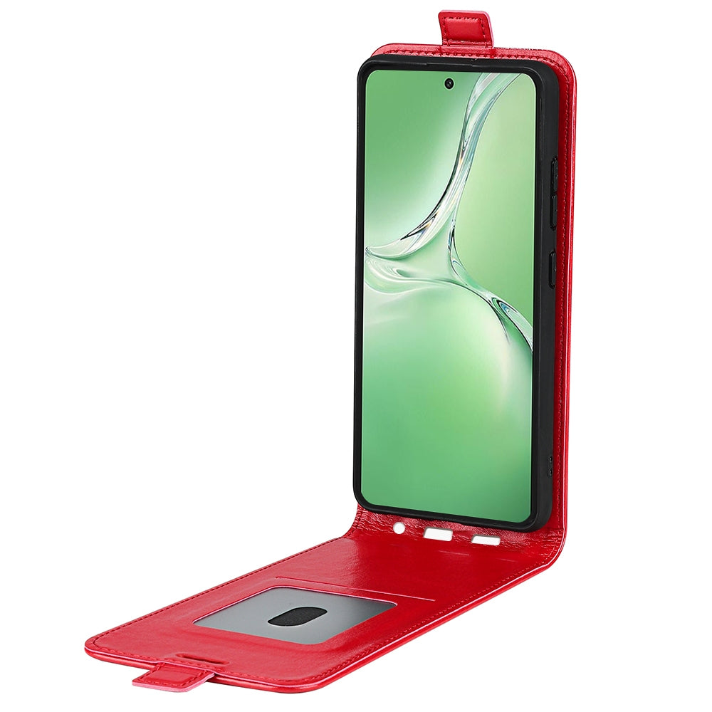 For OPPO K12 R64 Texture Single Vertical Flip Leather Phone Case(Red)