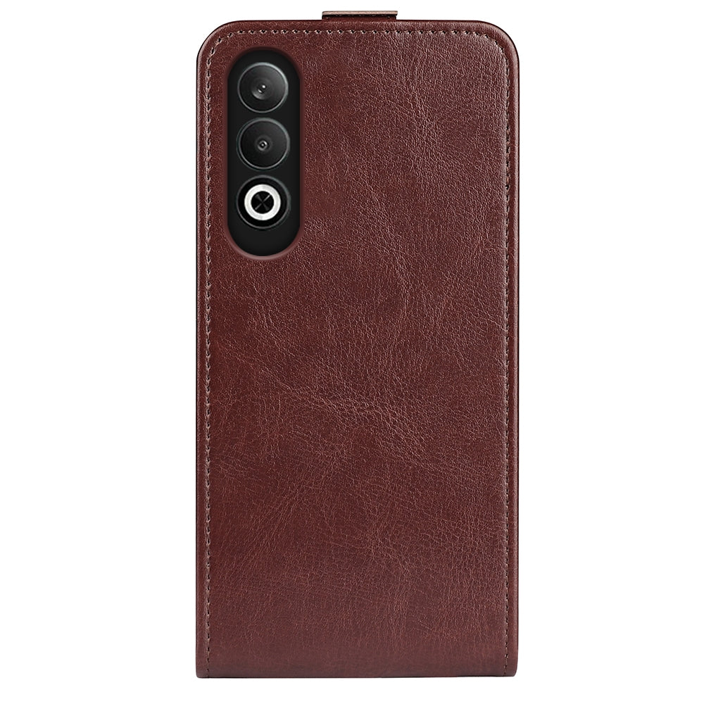 For OPPO K12 R64 Texture Single Vertical Flip Leather Phone Case(Brown)