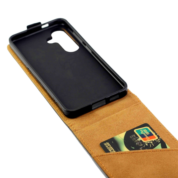 For Samsung Galaxy S24 5G Vertical Flip Leather Case with Card Slot(Black)