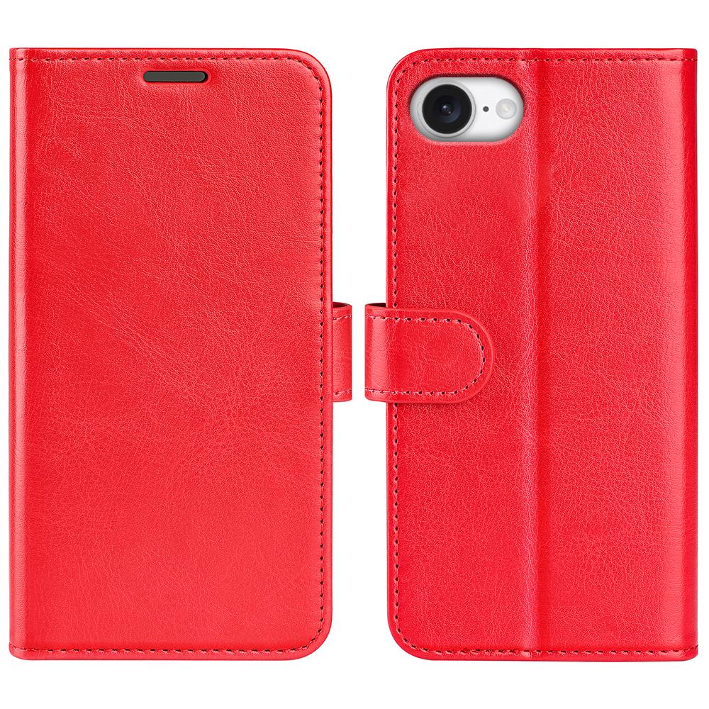 For iPhone 16e R64 Texture Horizontal Flip Leather Phone Case(Red)