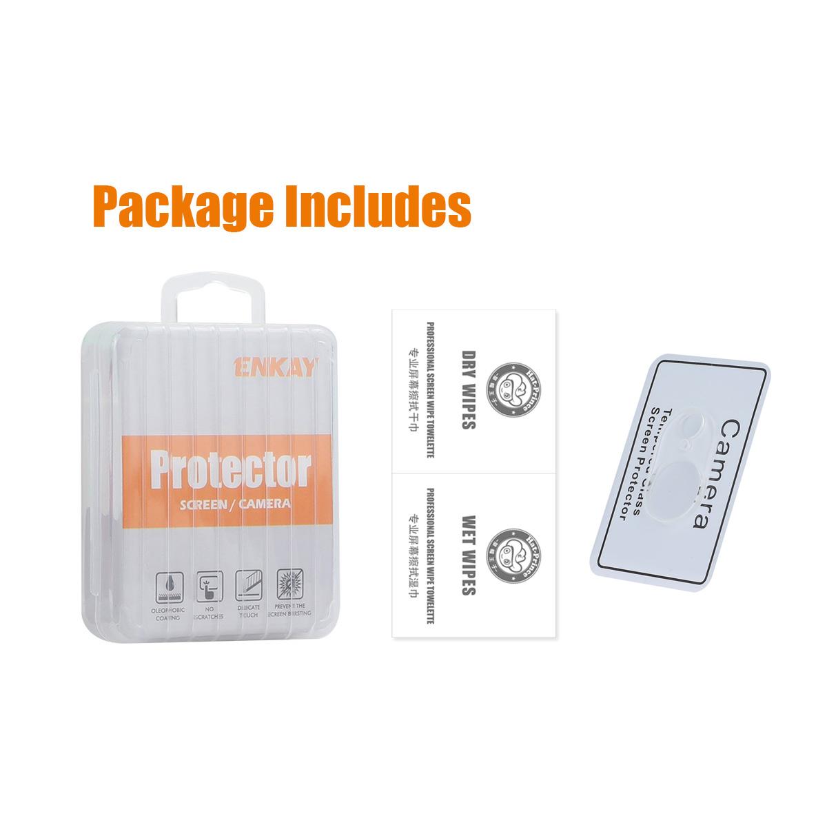 For iPhone 16e ENKAY Hat-Prince 9H Rear Camera Lens Tempered Glass Film