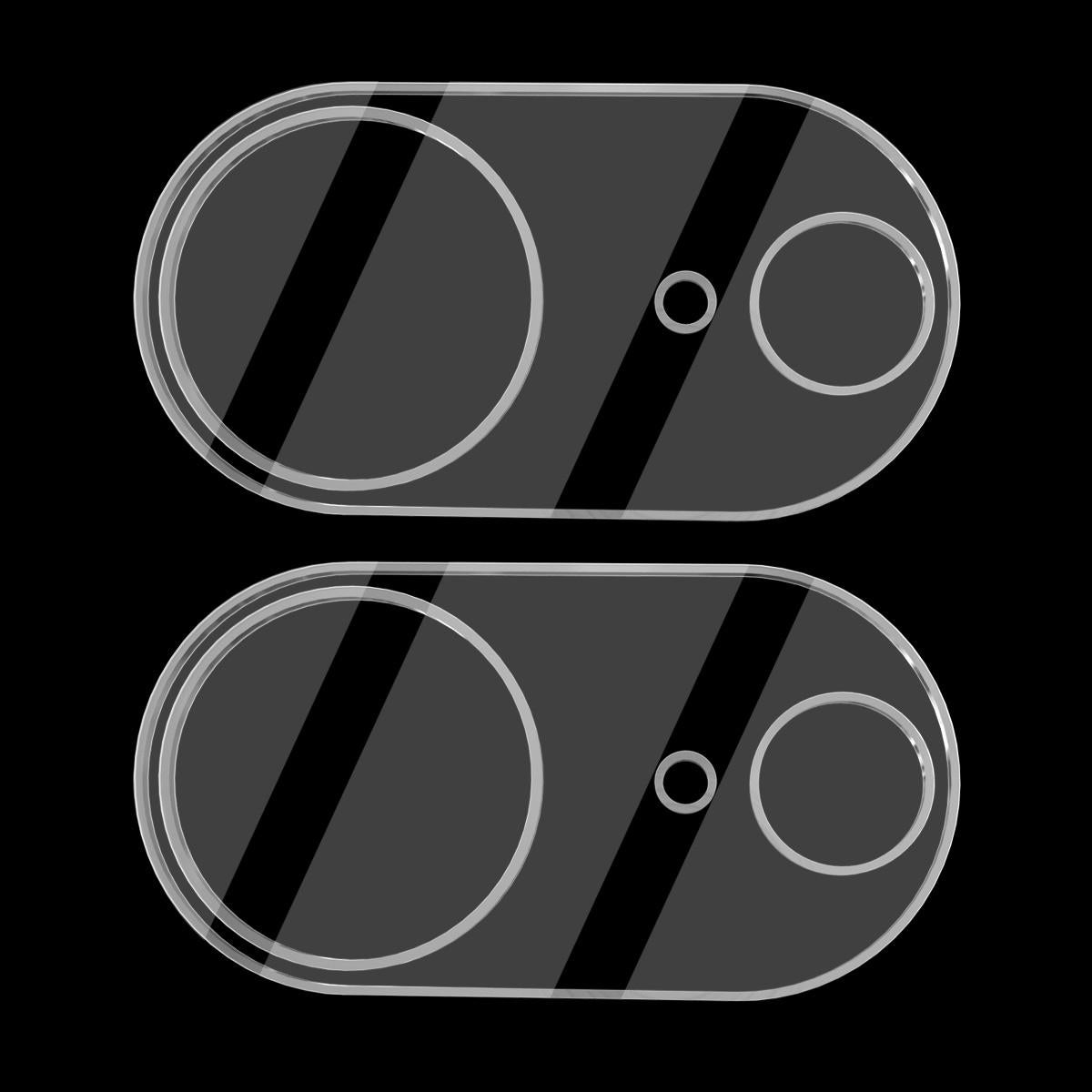 For iPhone 16e 2pcs ENKAY Hat-Prince 9H Rear Camera Lens Tempered Glass Film