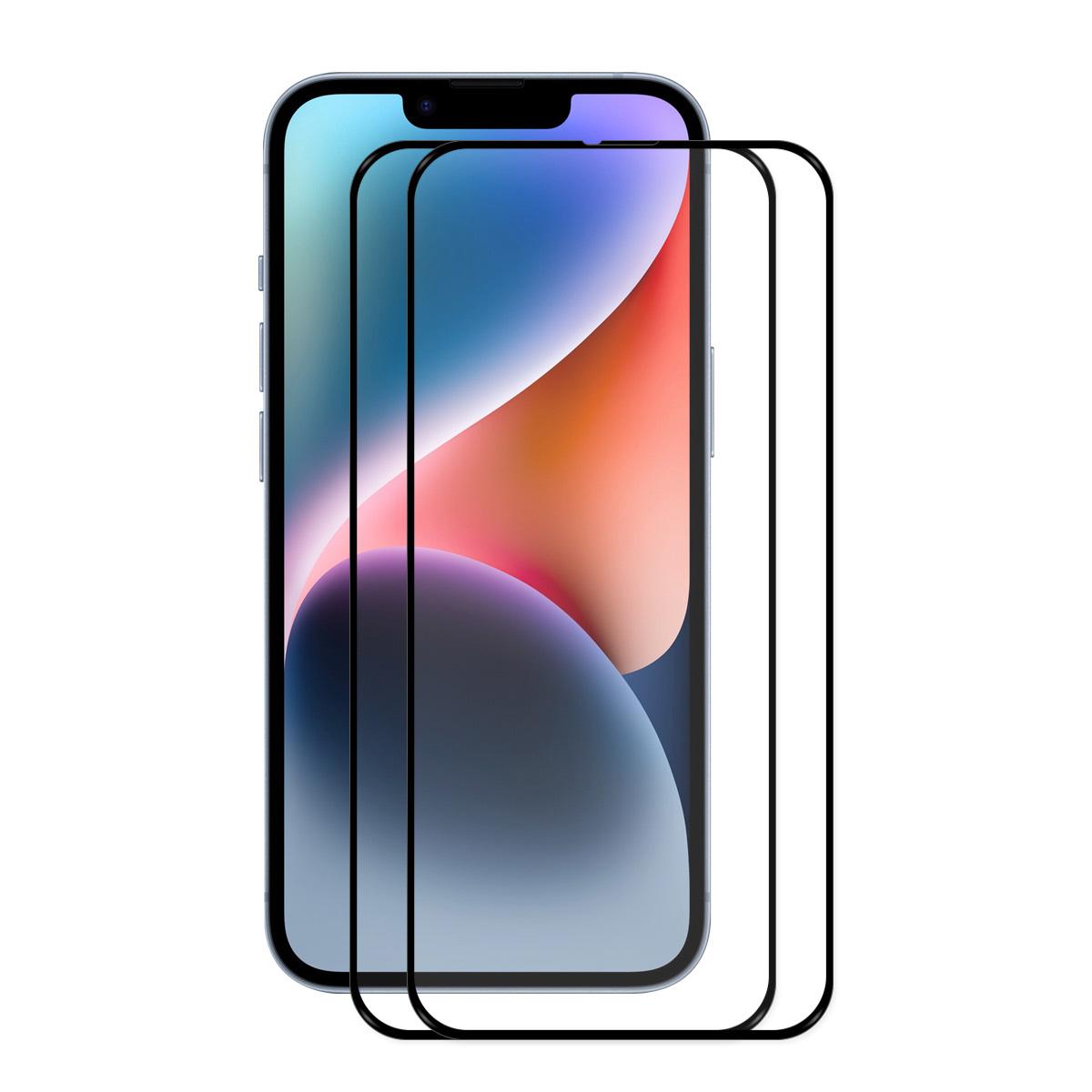 For iPhone 16e 2pcs ENKAY Full Glue High Aluminum-silicon Tempered Glass Film