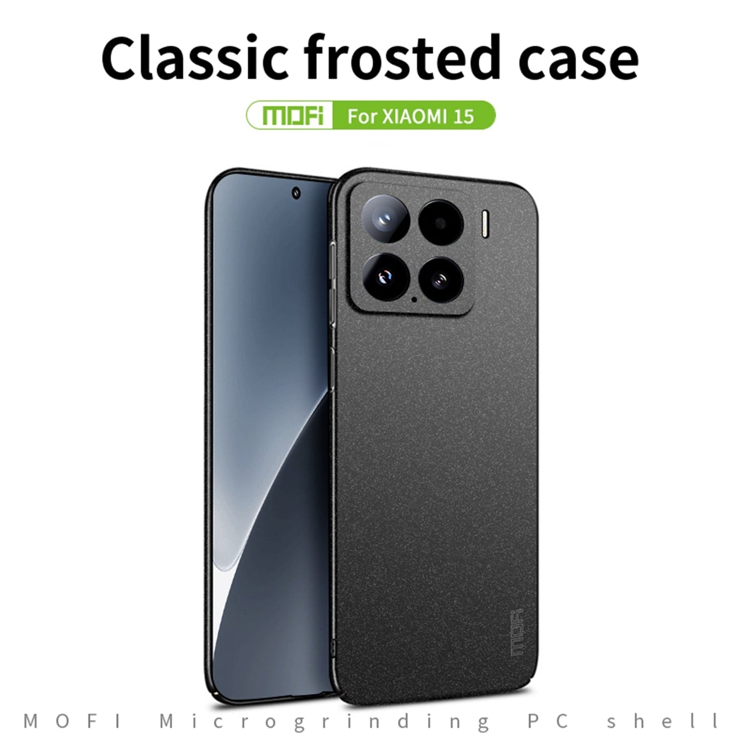 For Xiaomi 15 MOFI Fandun Series Frosted PC Ultra-thin All-inclusive Phone Case(Green)