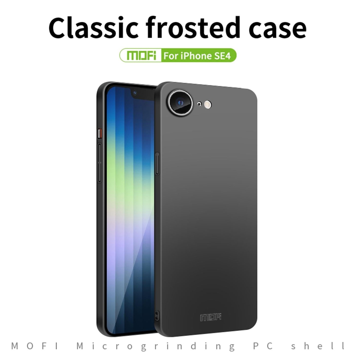 For iPhone 16e MOFI Frosted PC Ultra-thin Hard Phone Case(Black)